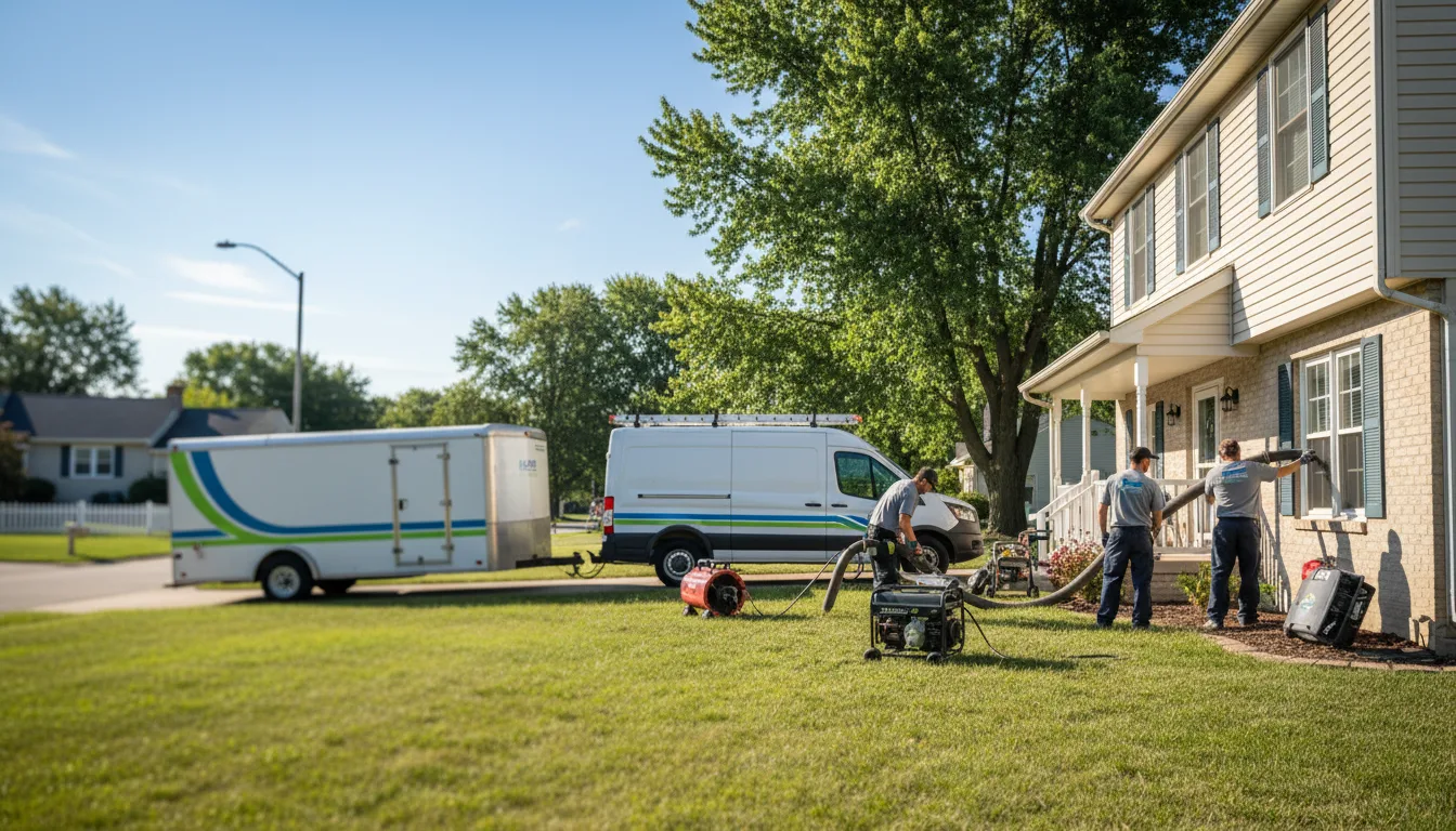 Flooded Basement Restoration And Cleanup With Repair in Hartsburg, IL near me
